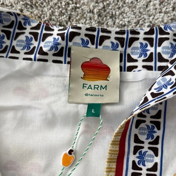 FARM Rio White Dress with Red and Yellow Floral Accents - Picture 5 of 6